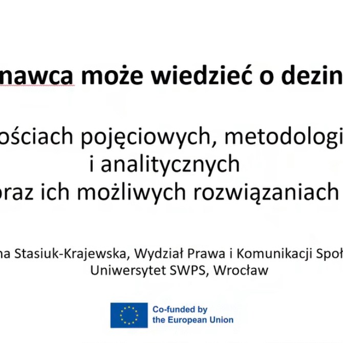 IV spotkanie w cyklu „Nauka – media – komunikacja” z wystąpieniem dr. hab. Kariny Stasiuk-Krajewskiej, prof. SWPS na temat dezinformacji